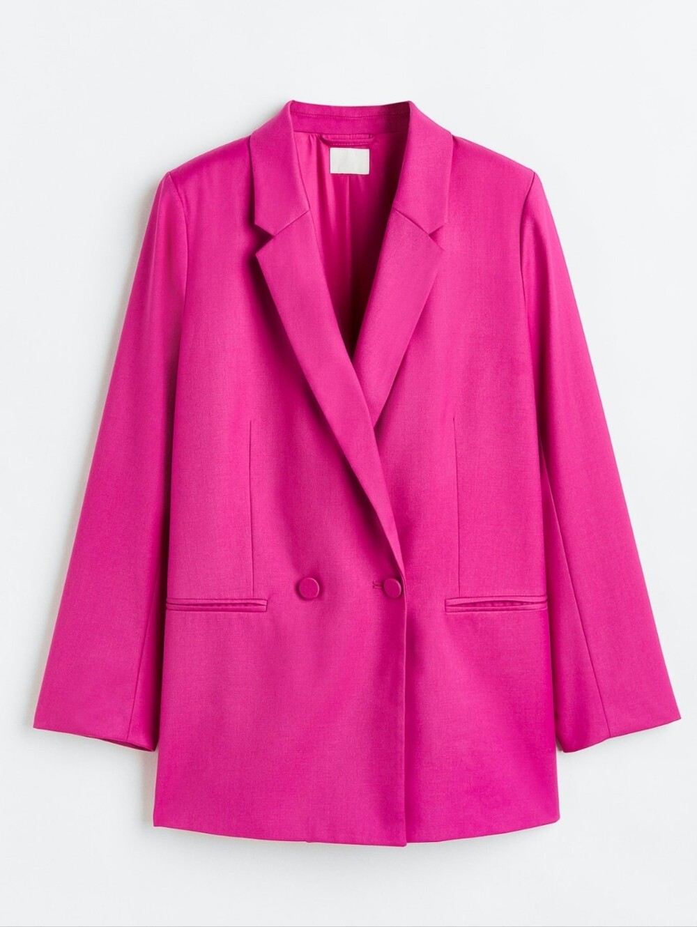 H&M Double Breasted Fuchsia Blazer Straight Cut